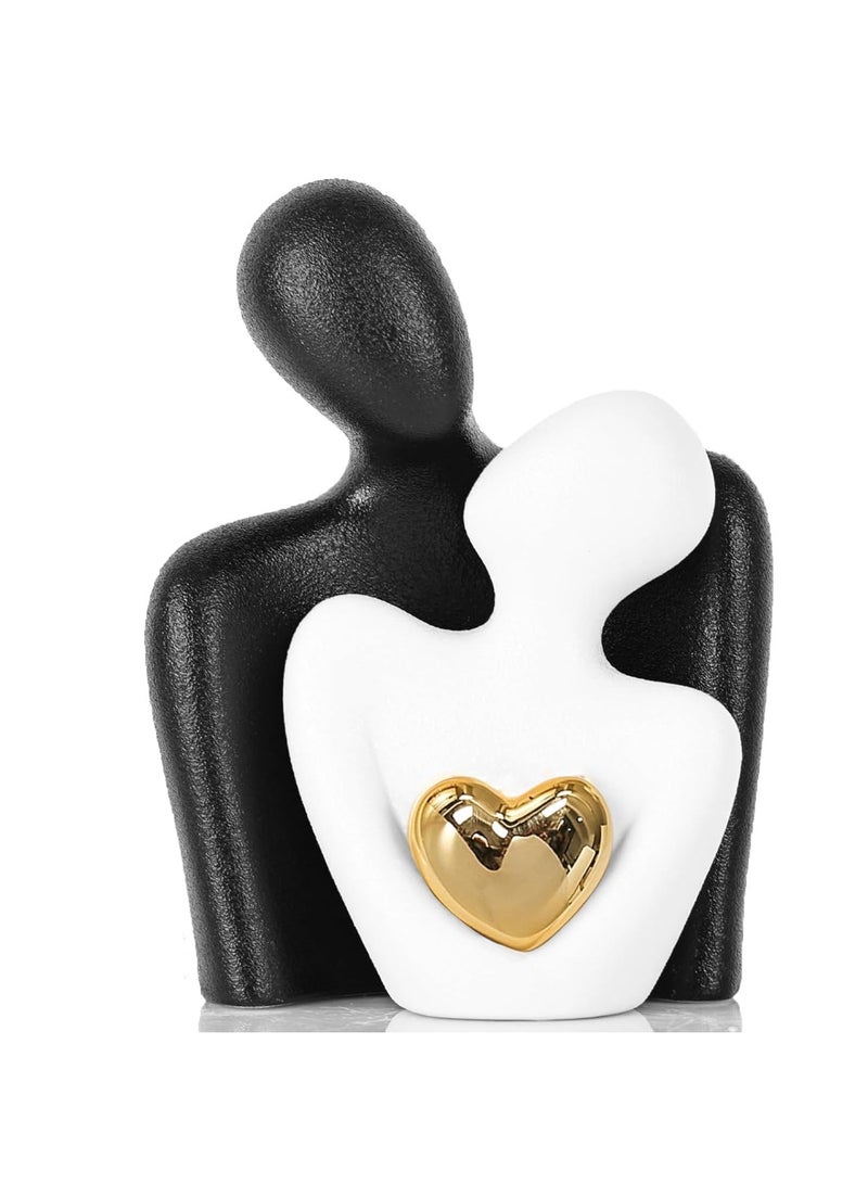 أوشيما المنحوتات السيراميكية الحديثة، تمثال الزوجين الرومانسية، مجرد تمثال الحب زينة التمثال، ديكور المنزل تمثال المنحوتات، مكتب هدية فريدة من نوعها للأزواج عيد ميلاد الذكرى السنوية - Image 1